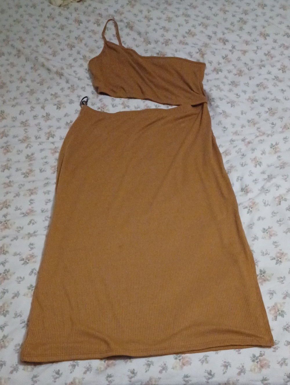 NWT Forever 21+ Women's One-Shoulder Dress in Mustard Size 1X